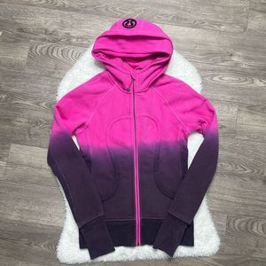 Lululemon Special Edition Pink Ombre Scuba Full Zip Hoodie Size 4 You Are Beauti